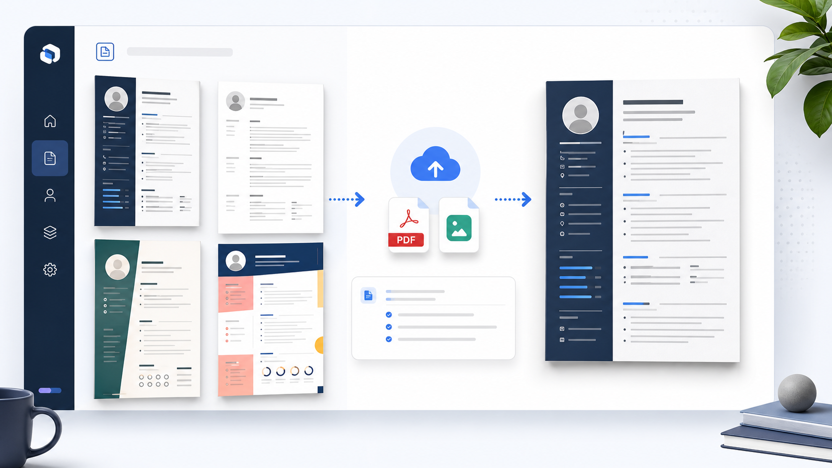 Example CV template transformed into an optimized CV