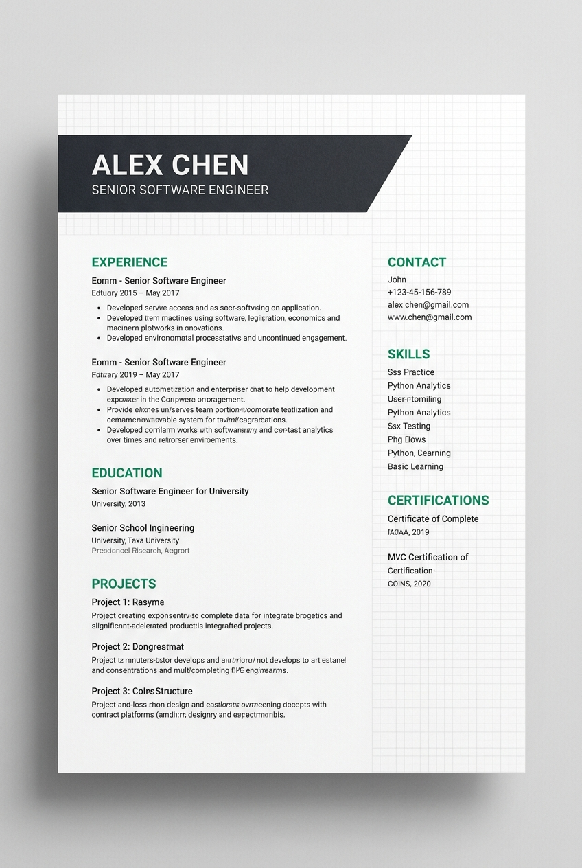 Tech CV template